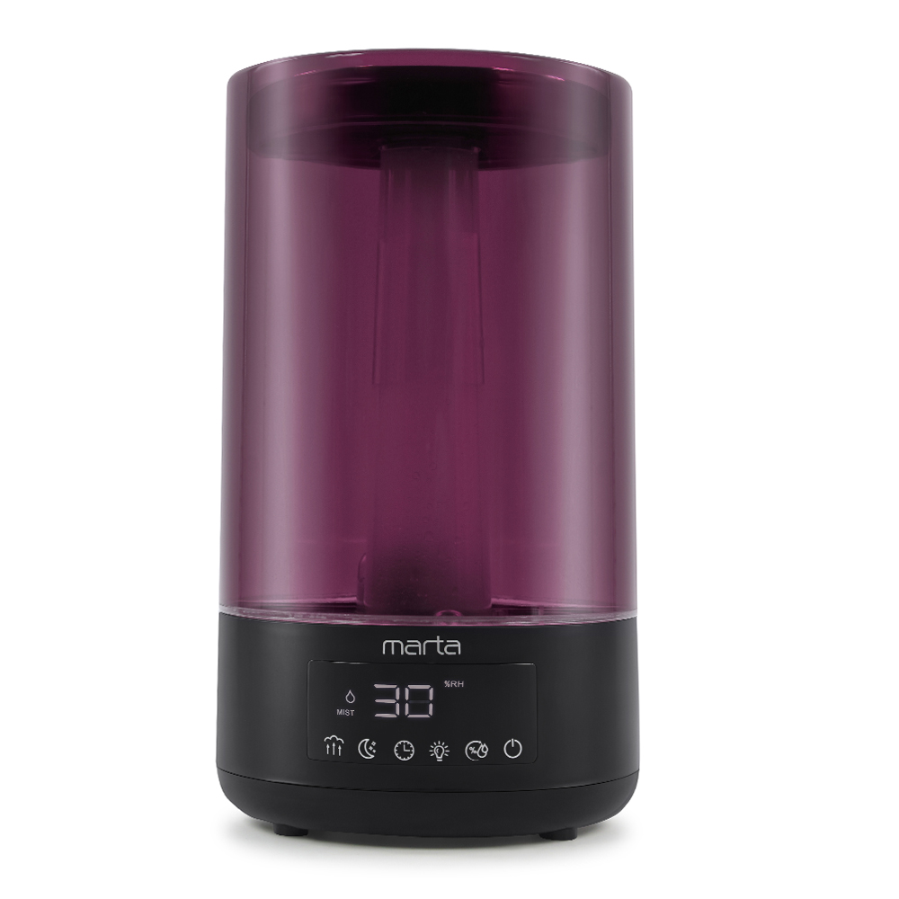 Увлажнитель воздуха ультразвуковой MARTA MT-2376 фиолетовый чароит верхний залив - фото 8