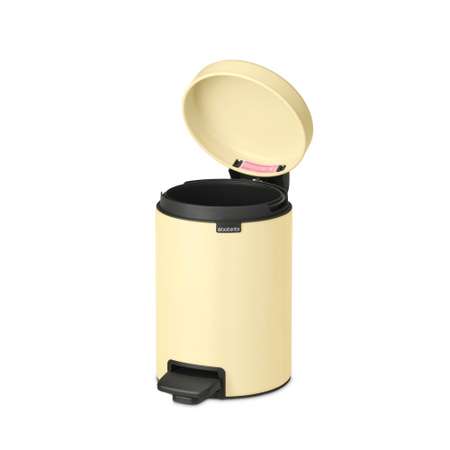 Бак мусорный Brabantia NewIcon с педалью ванильно-желтый 3л 233760