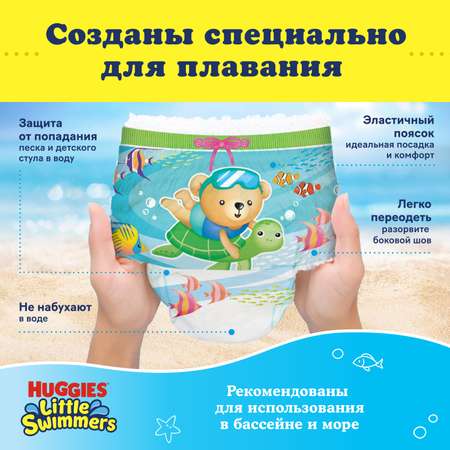 Трусики Huggies Little Swimmers для плавания 4 (7-15 кг) 12 шт.