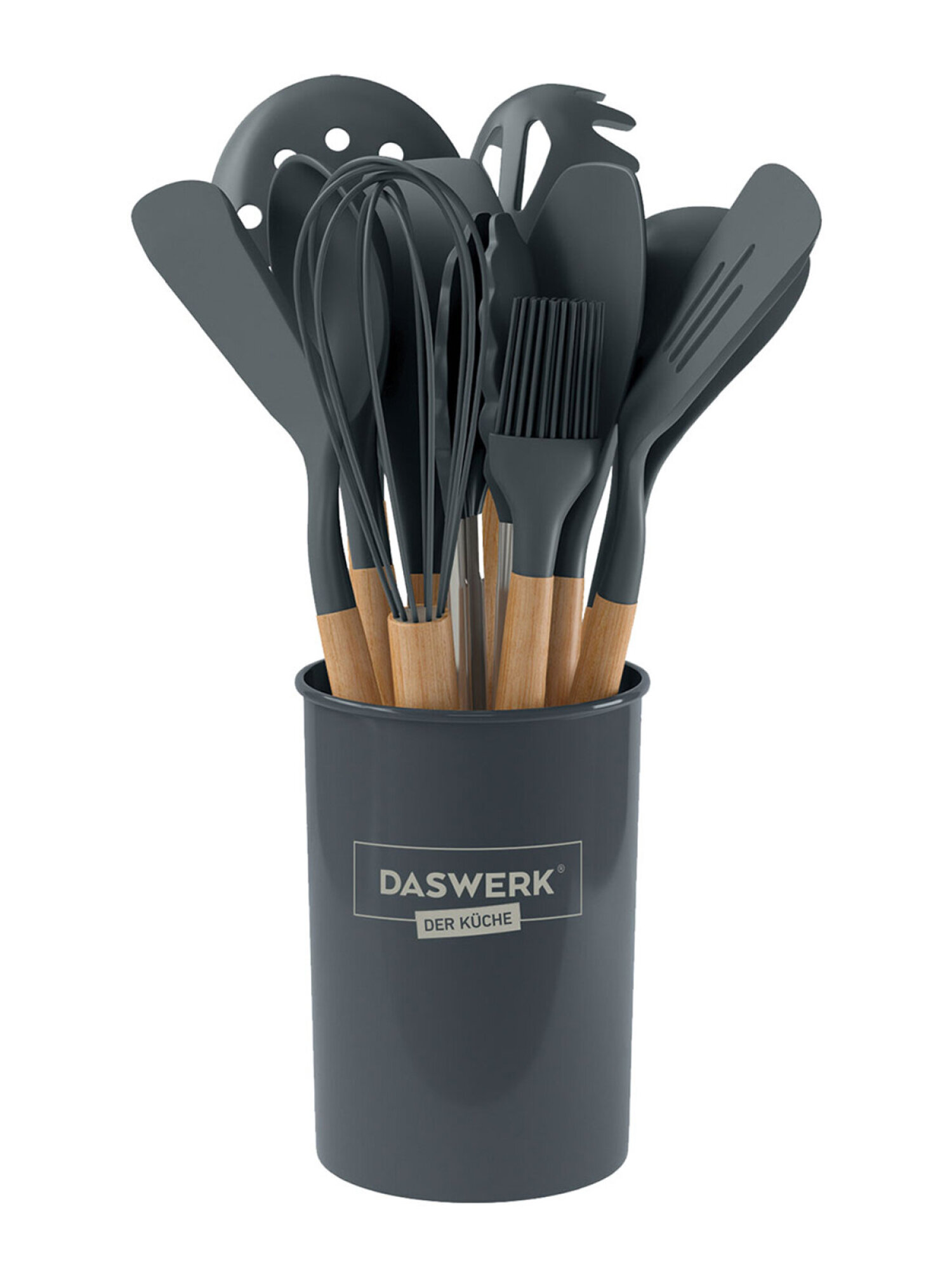 Набор кухонных принадлежностей DASWERK силиконовые с деревянными ручками 12 в 1 - фото 15