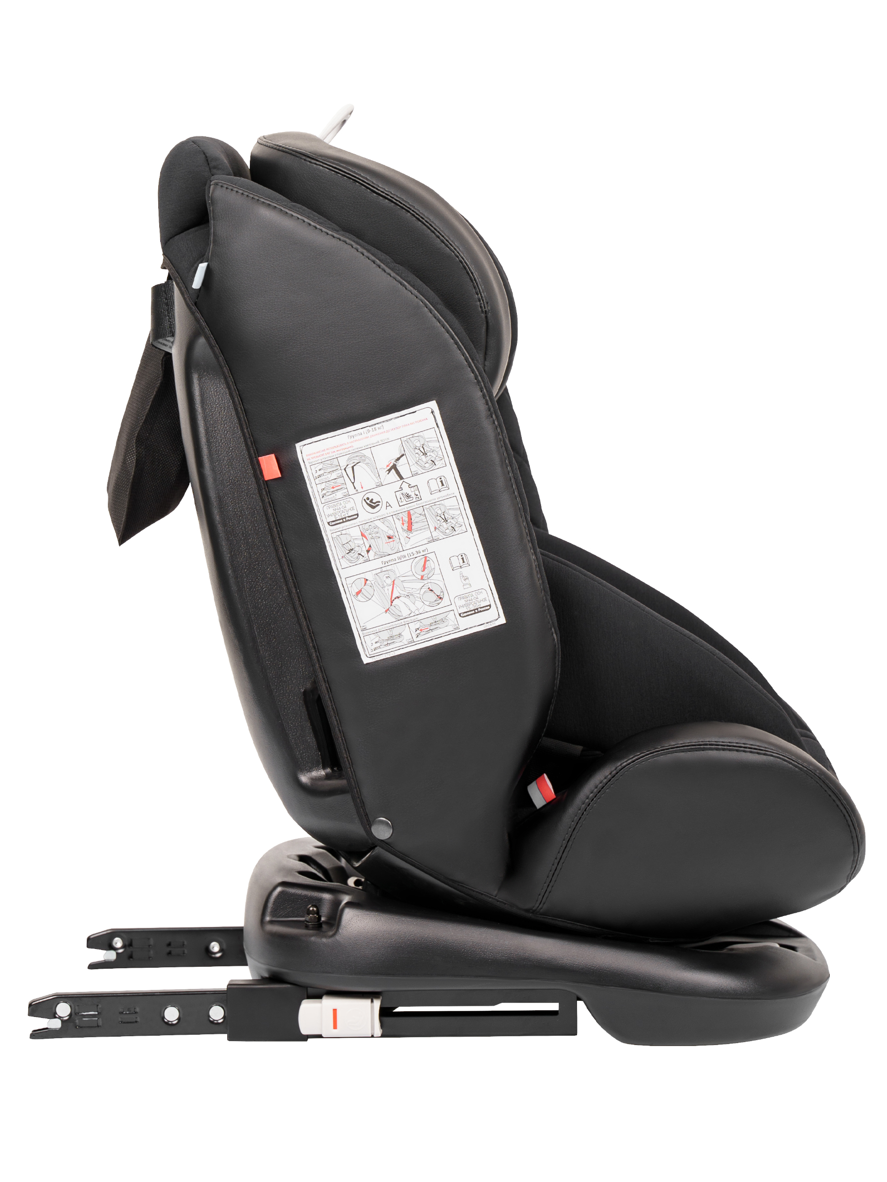 Автокресло Indigo Jovola Fuller, черн.-чер. кожа Isofix 0+/1/2/3 (0-36 кг) черный - фото 19