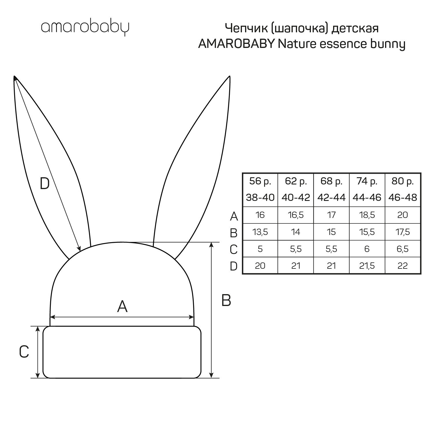Шапочка Amarobaby AB-OD22-NE16Bu/33 - фото 11