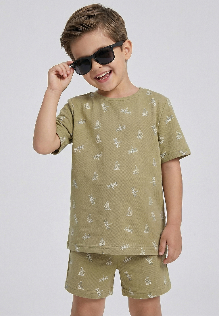 Изображение товара Комплект футболка и шорты YOULALA для мальчика 110 см летний хлопковый