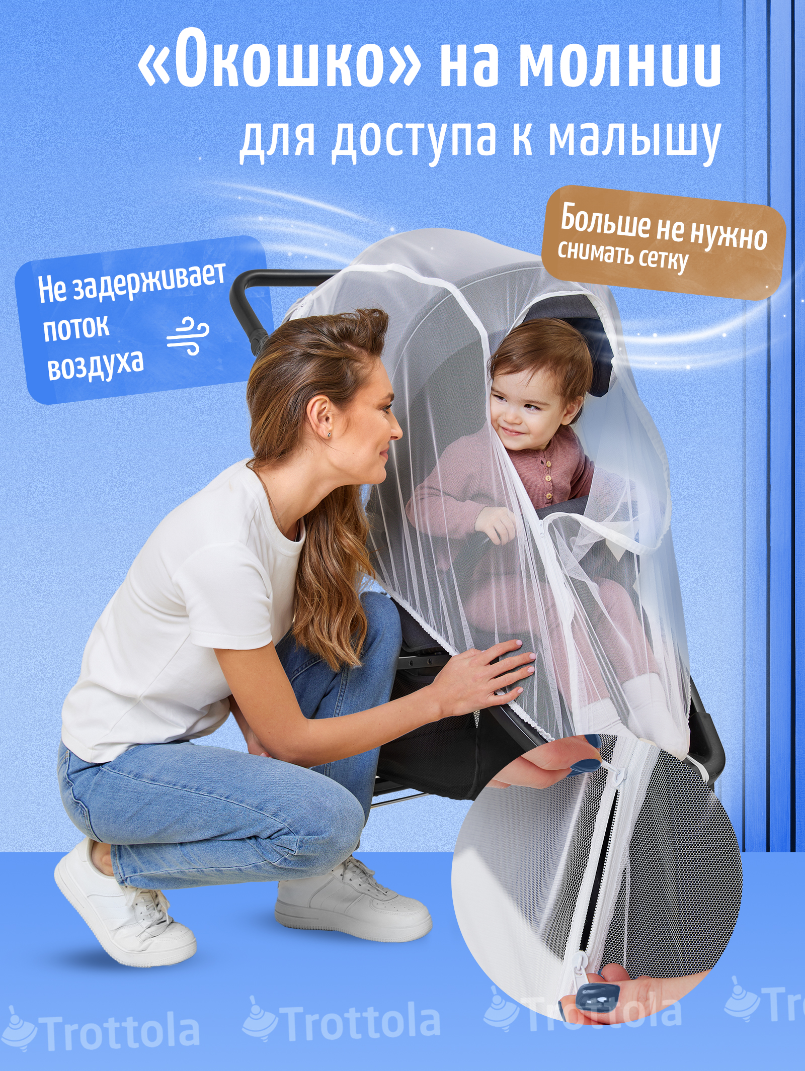 Сетка от насекомых Trottola белый Т170/белая - фото 3