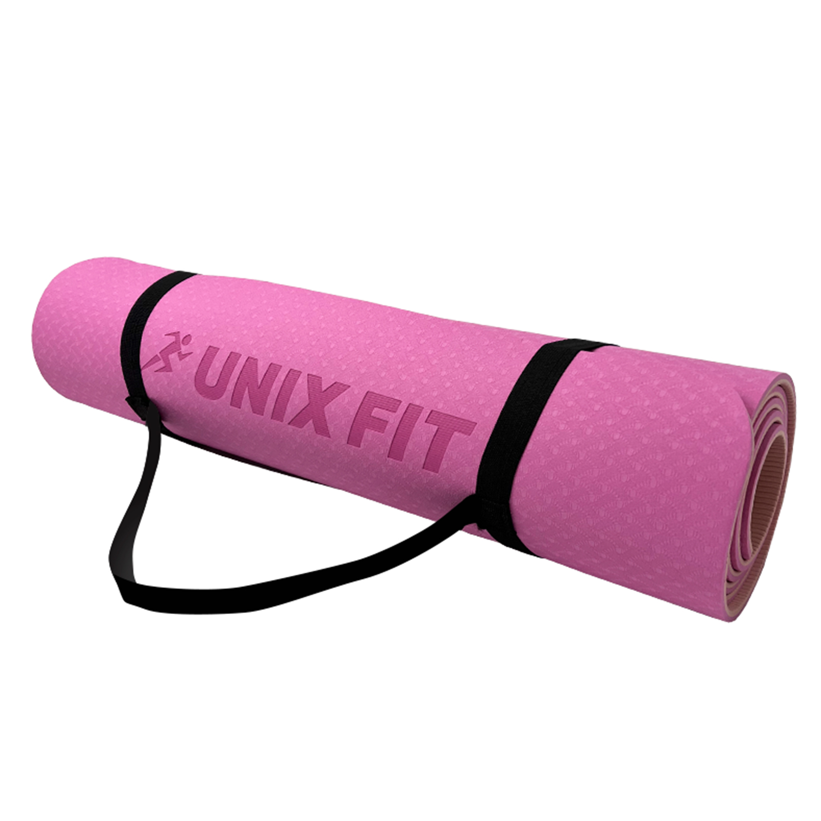 Коврик для йоги и фитнеса UNIX Fit двусторонний 180 х 61 х 0,8 см двуцветный розовый - фото 15