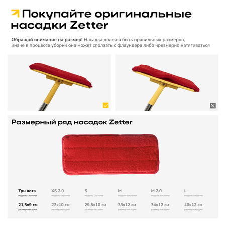 Насадка для швабры Zetter Три Кота 2 шт