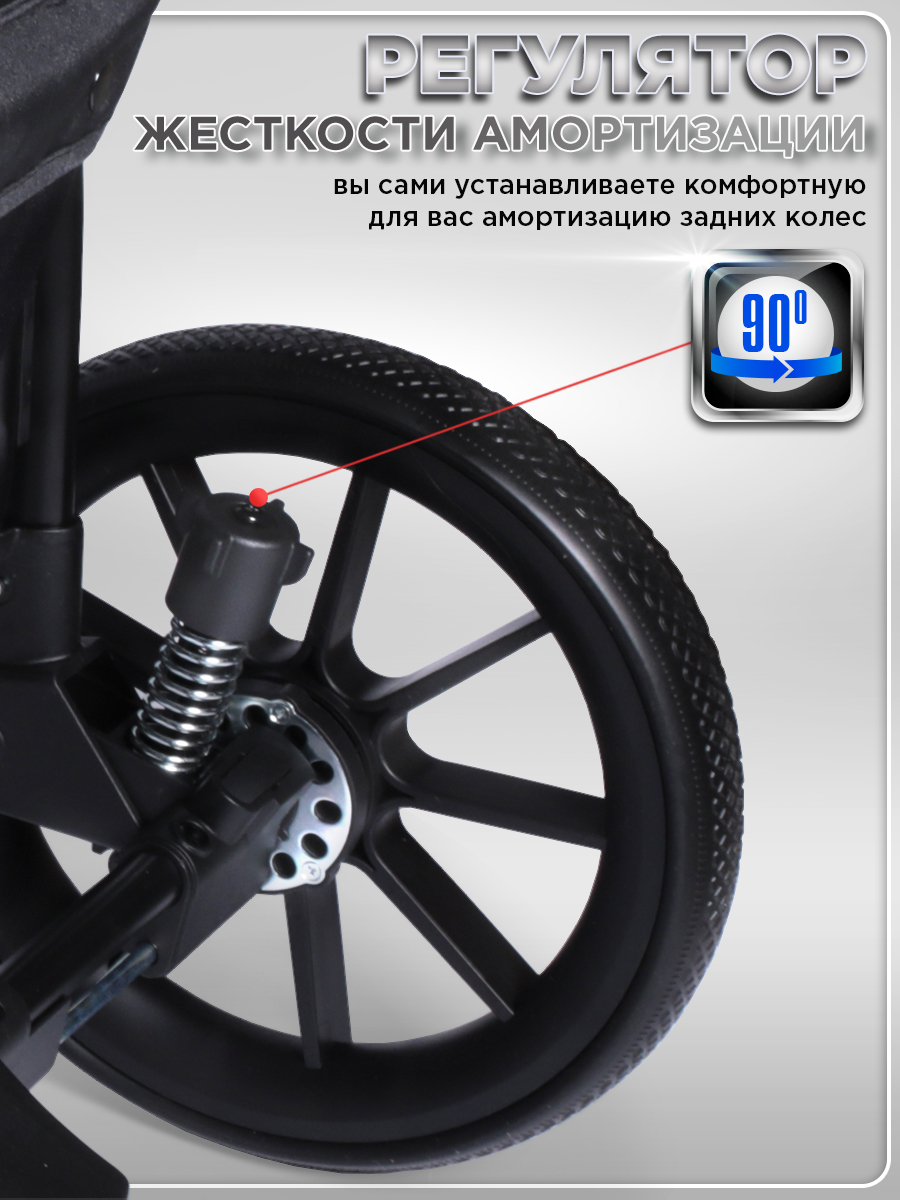 Коляска прогулочная BabyCare Venga Теплый серый серый - фото 4