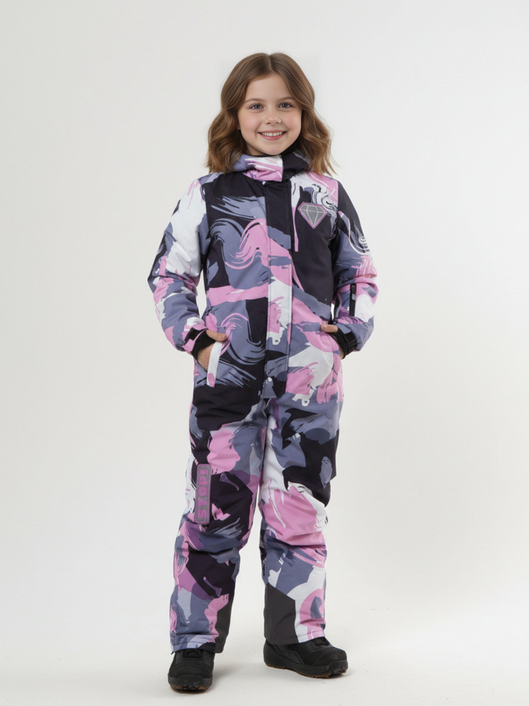 Комбинезон Saimaa Glo-10 серо-розовый - фото 1