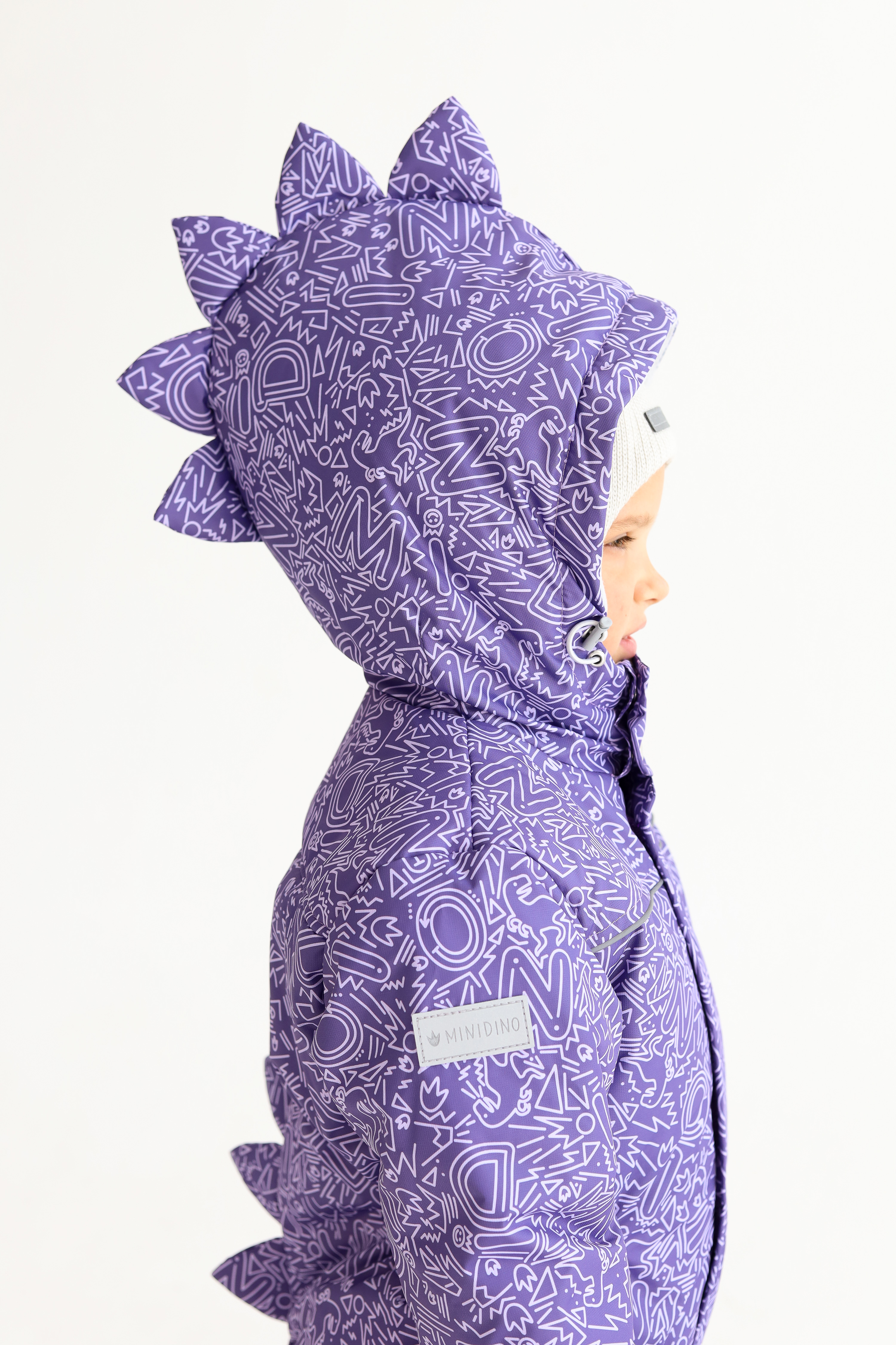 Комбинезон MINIDINO B-KOM-002/2Комбинезон детский зимний Дино принт Дудл виноград - фото 8