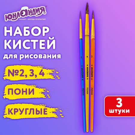 Кисть Юнландия 3 шт. (пони)