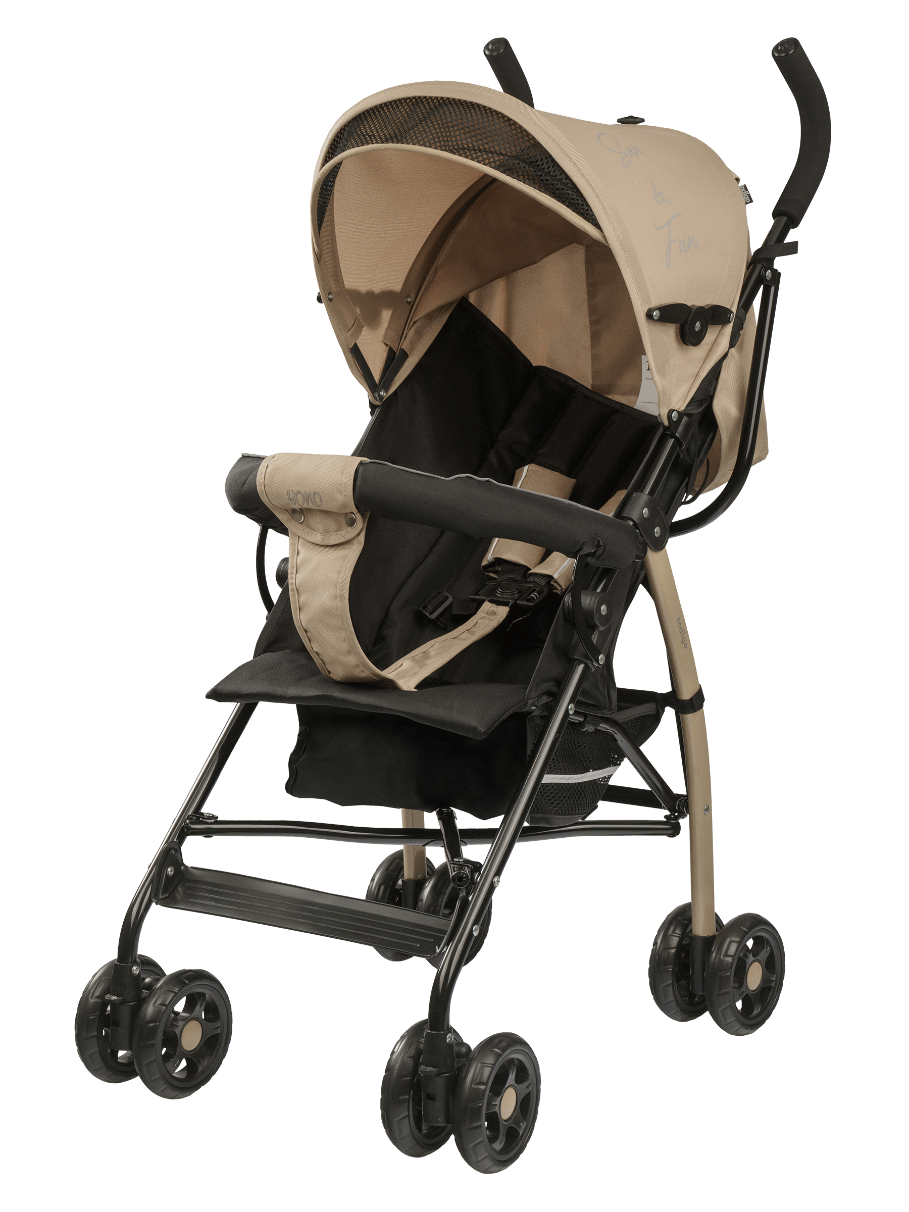 Коляска прогулочная Indigo Bono бежевый - фото 8