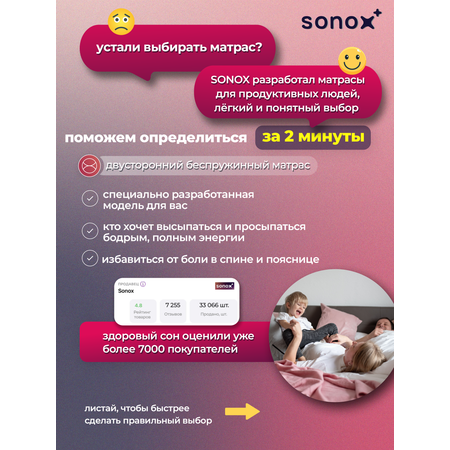 Матрас SONOX Foam Multizone Hard