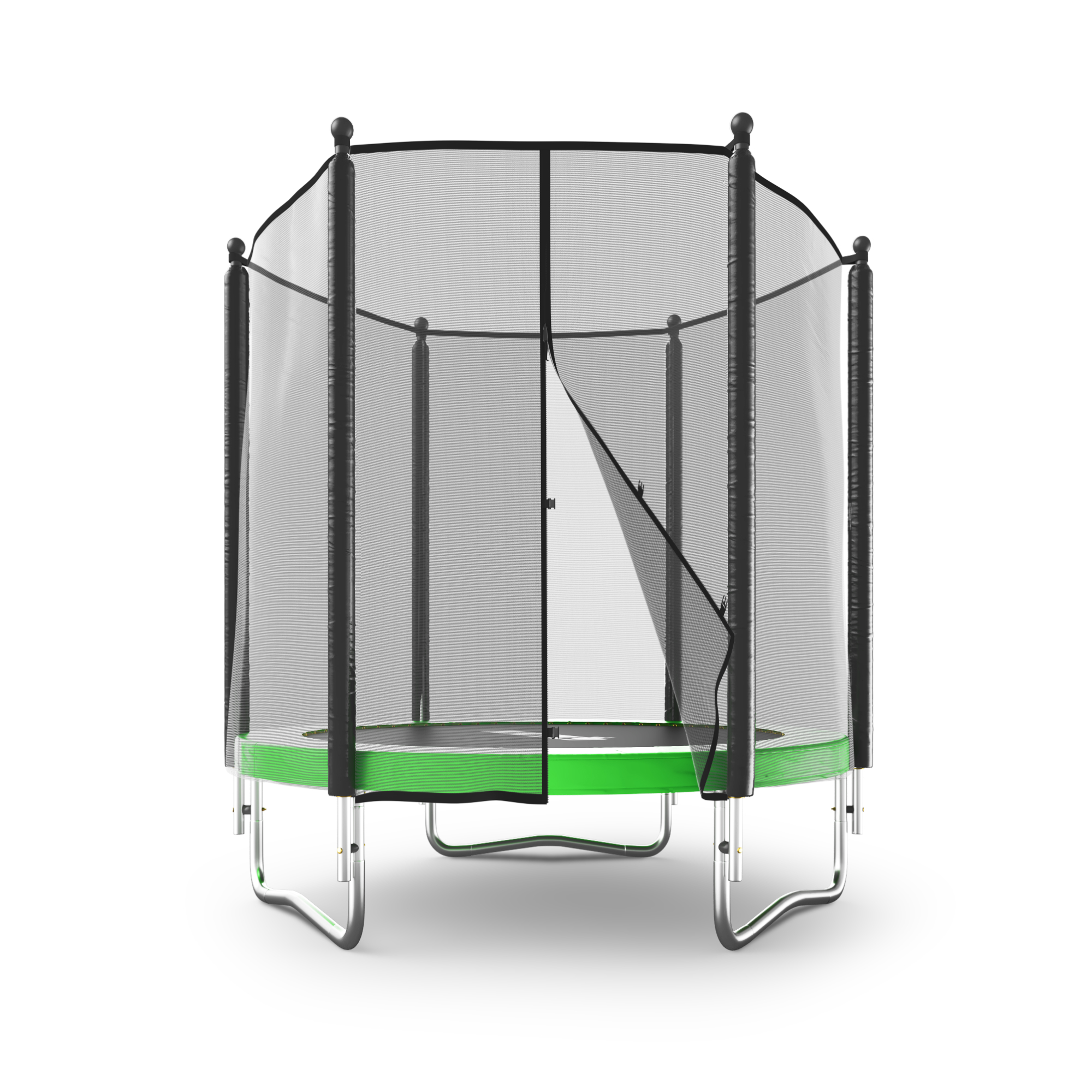 Батут каркасный Simple 6 ft UNIX line Green с внешней защитной сеткой общий диаметр 183 см до 100 кг - фото 17