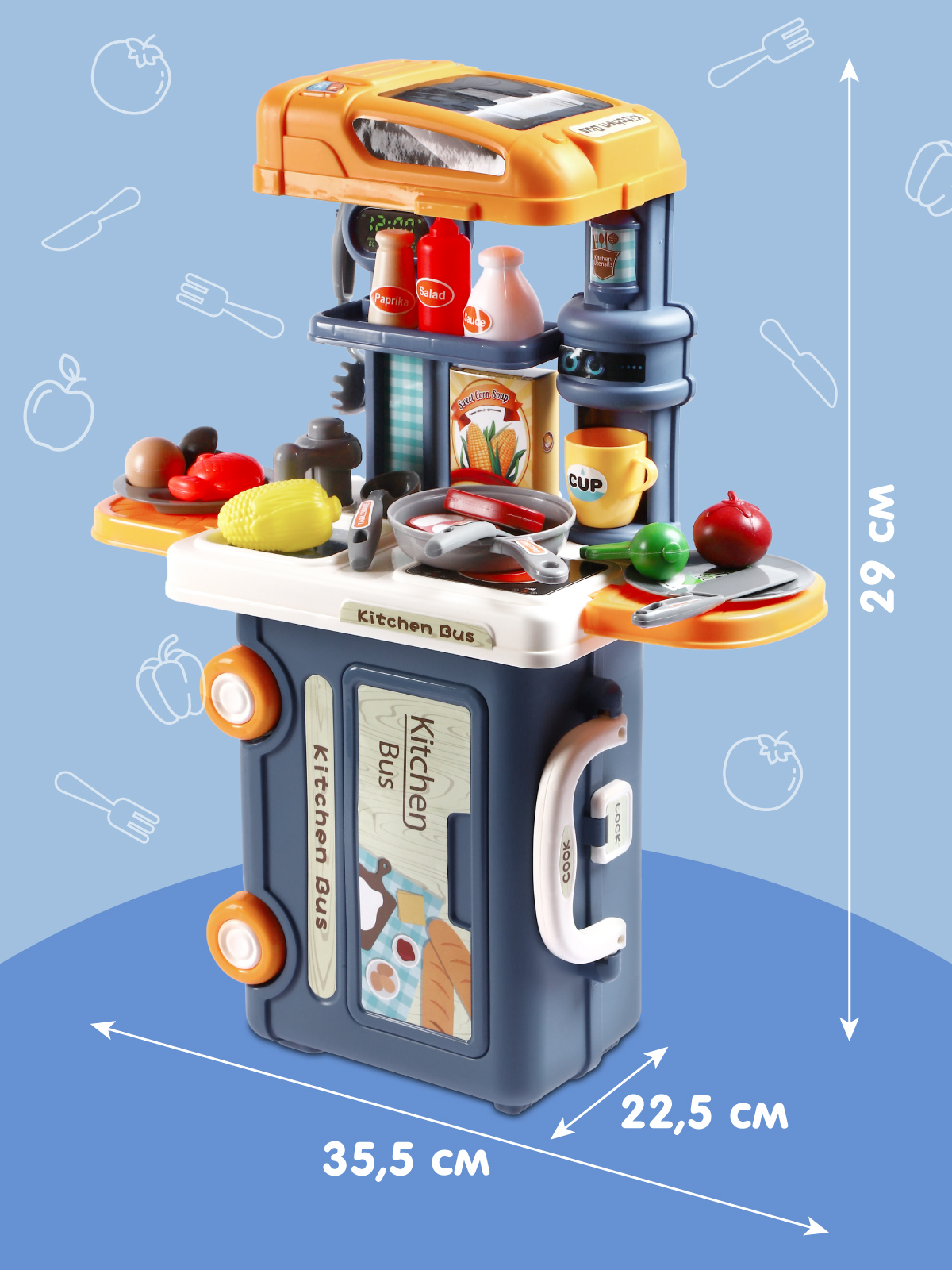 Игрушечная кухня AMORE BELLO с аксессуарами: 32 шт. - фото 6