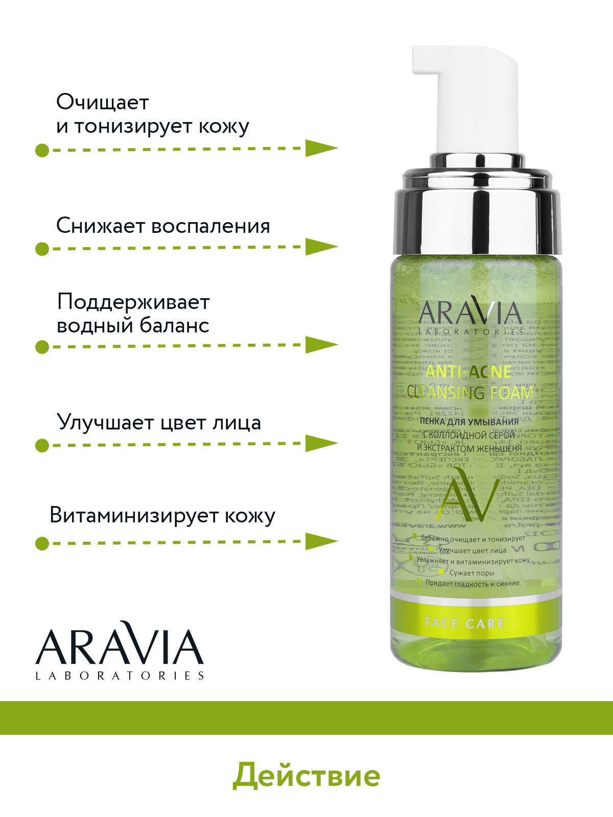 Пена ARAVIA Laboratories Anti-Acne 150 мл - фото 5