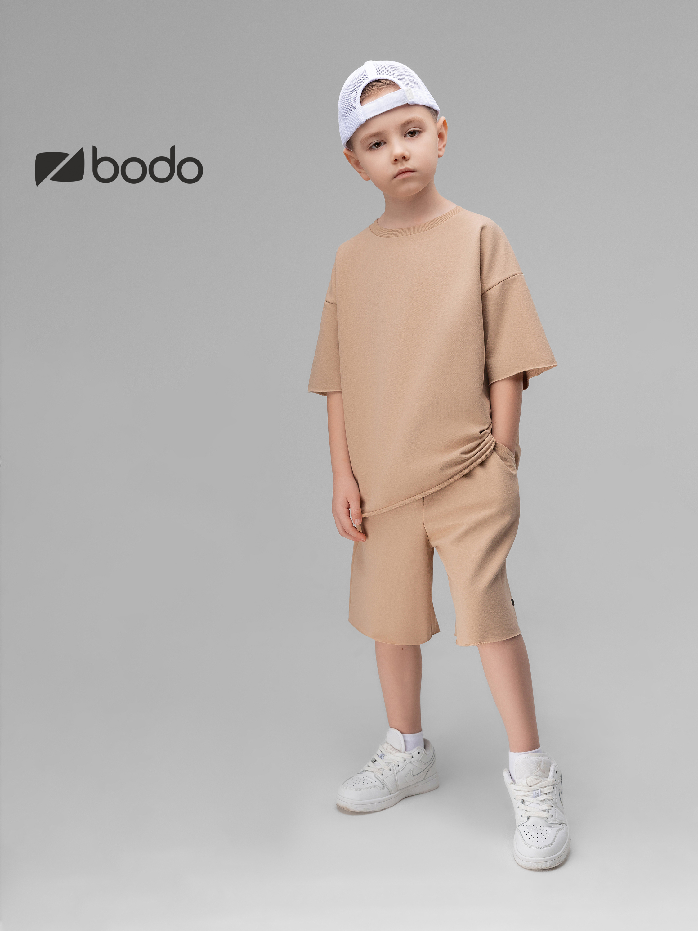 Футболка и шорты Bodo 11-289МU_бежевый - фото 3