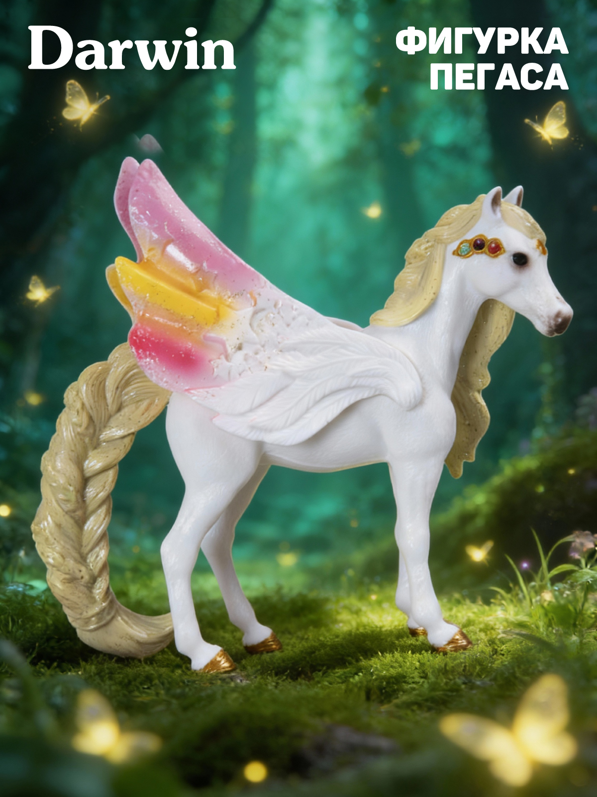 Фигурка DARWIN Волшебная лошадь Белый пегас - фото 1