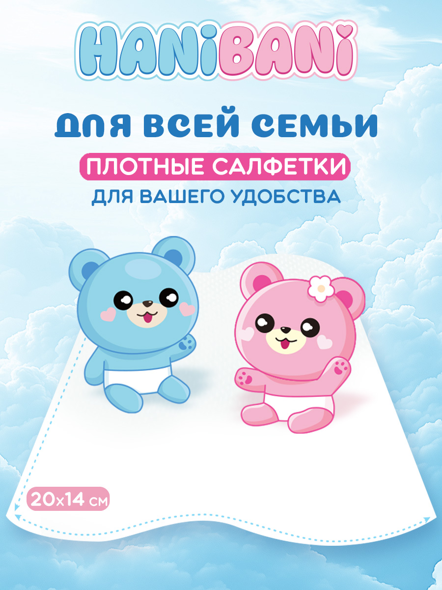 Влажные салфетки HANIBANI антибактериальные 3 упак. 96 шт. - фото 11