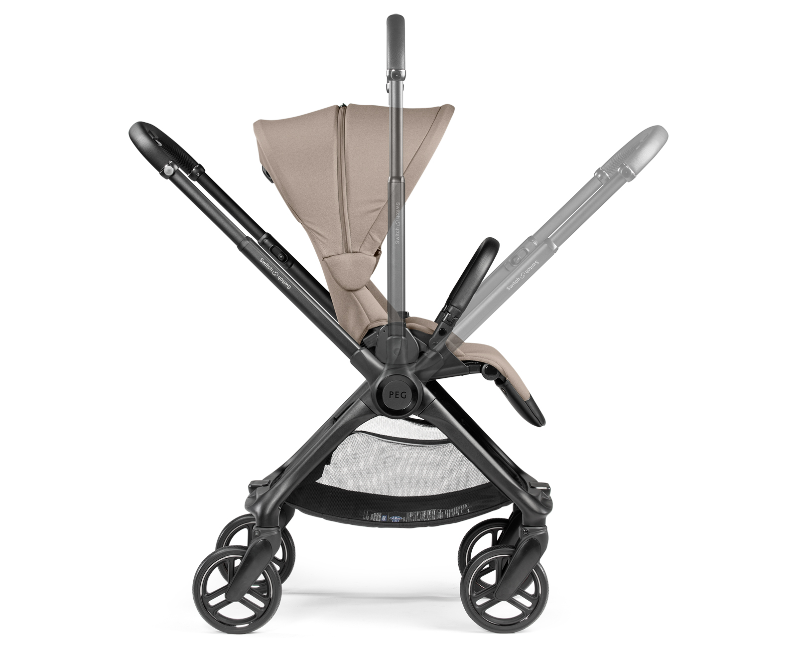 Коляска прогулочная Peg-Perego Switch бежевый - фото 5