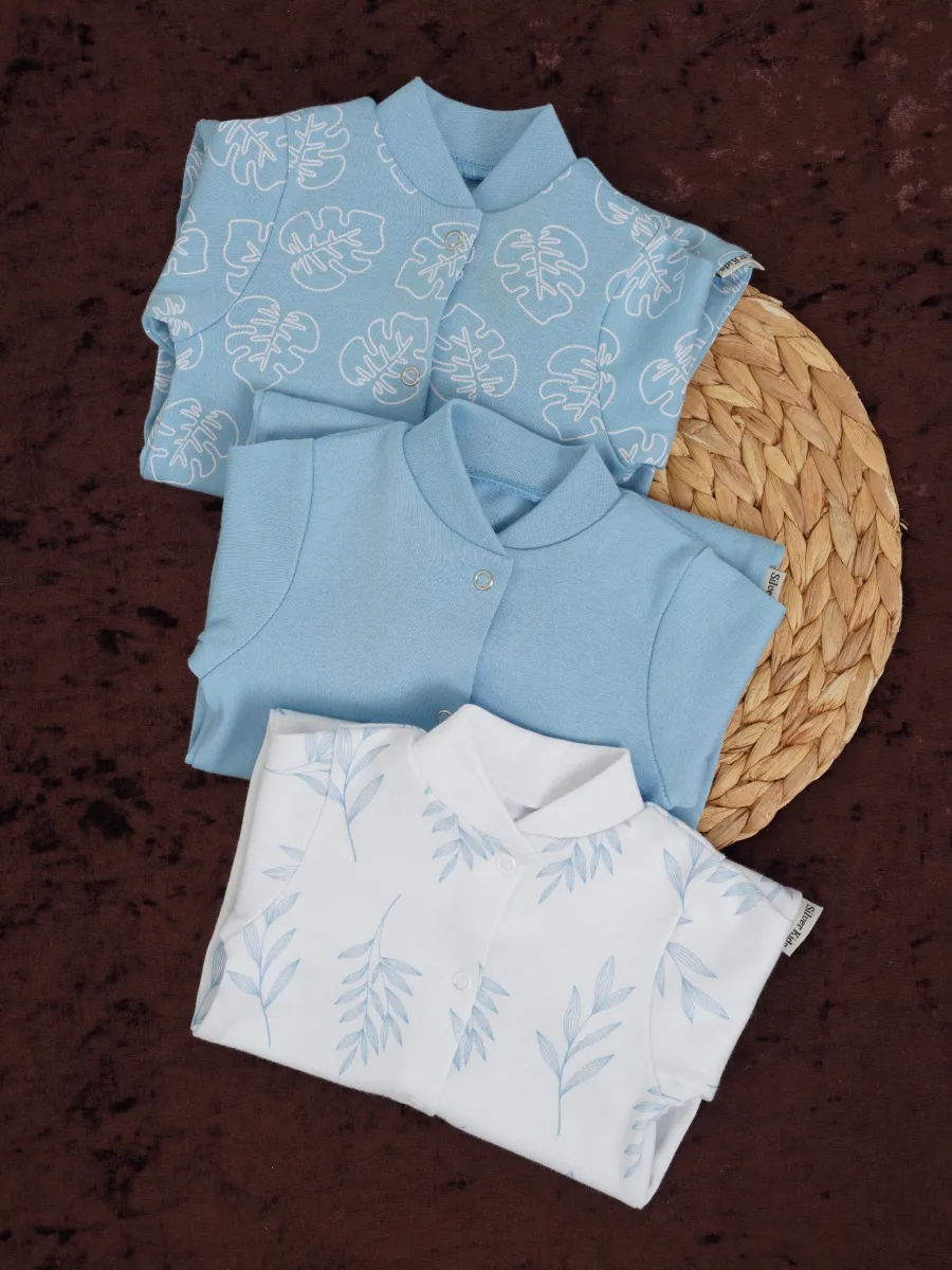 Комбинезон 3 шт Супер Пупс нбр/3пр/ком/сл/sk18синийлисточкиветочки - фото 28