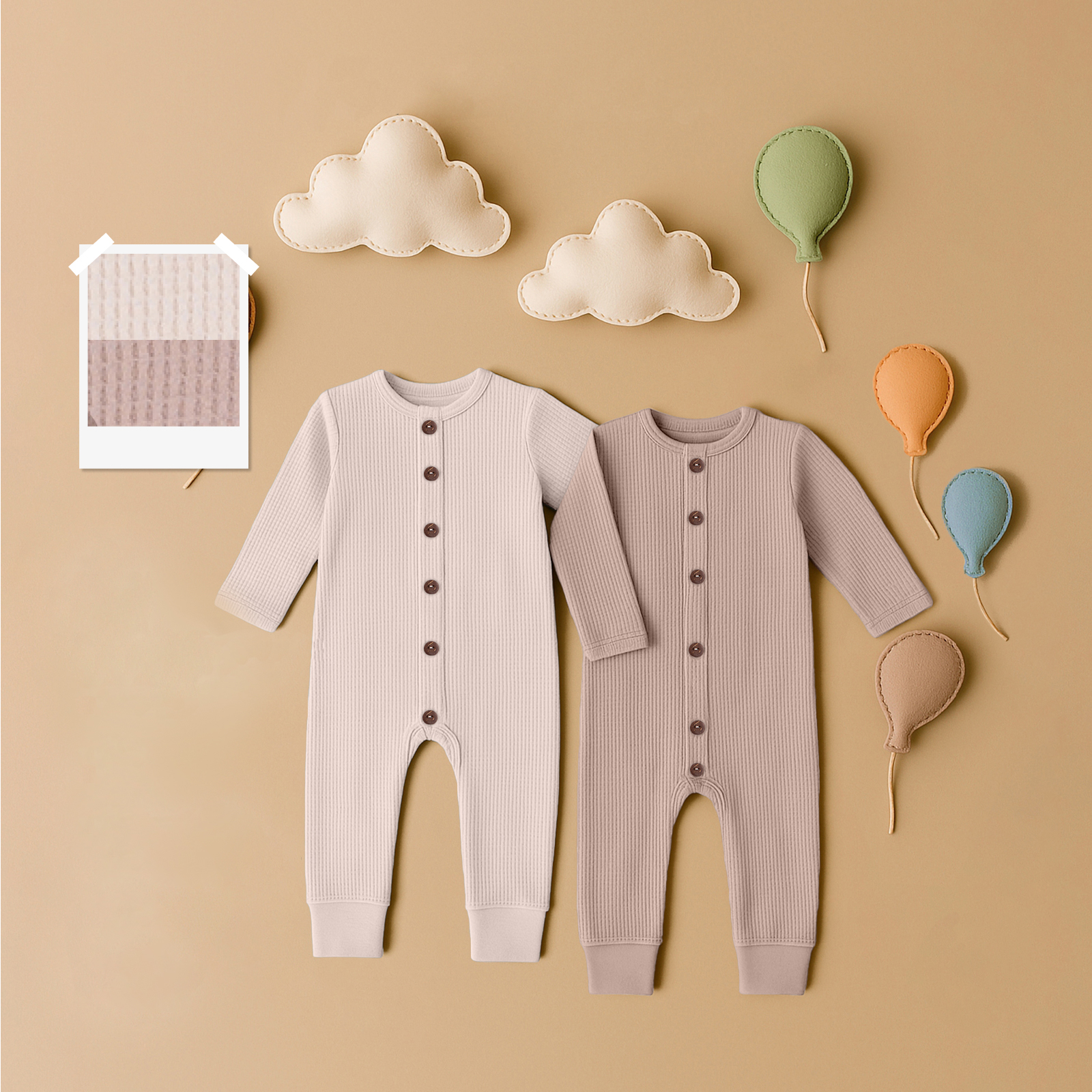 Комбинезон 2 шт Rant milk+latte 3-92 - фото 1