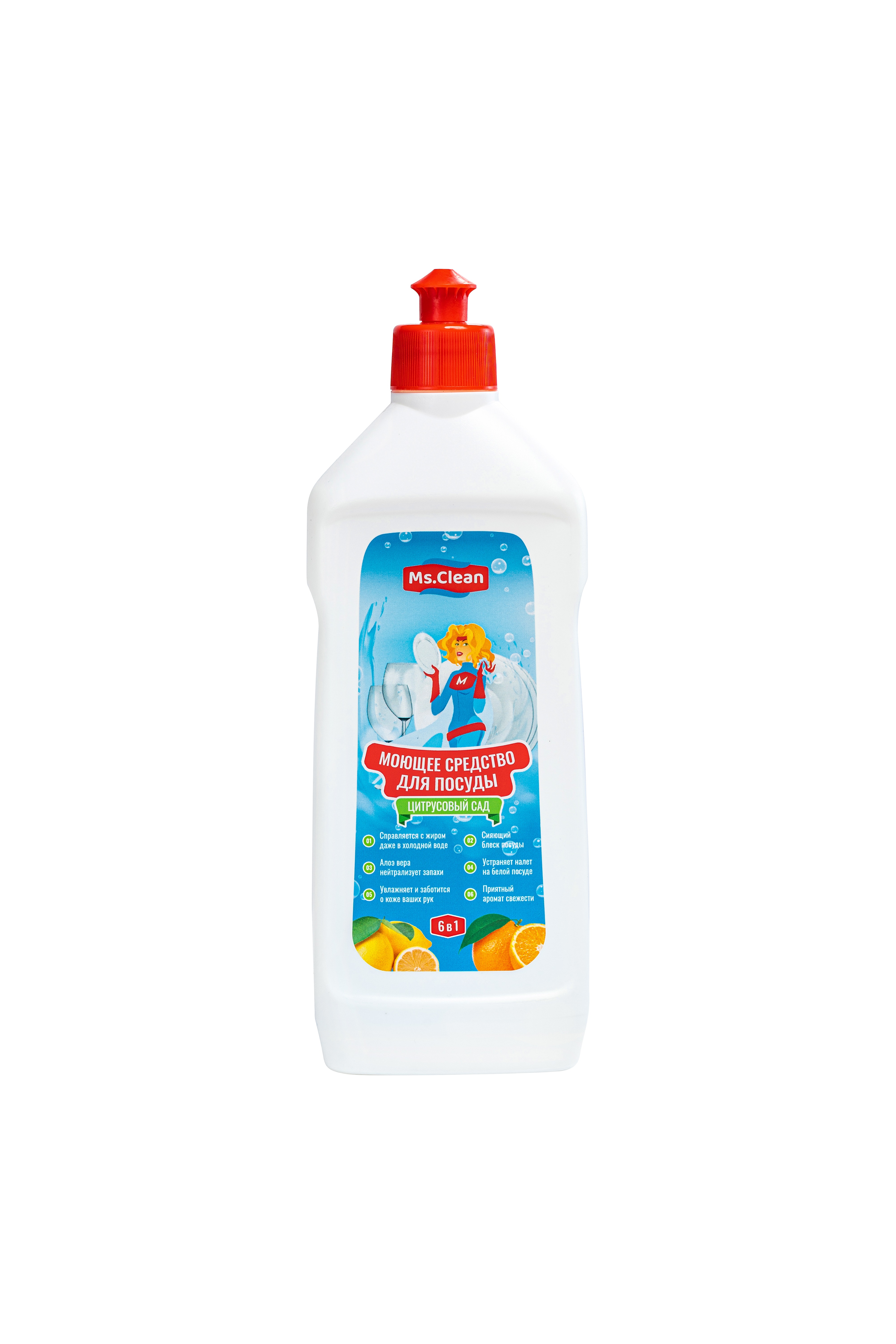 Гель для мытья посуды Ms.Clean Цитрусовый сад 500 мл - фото 1