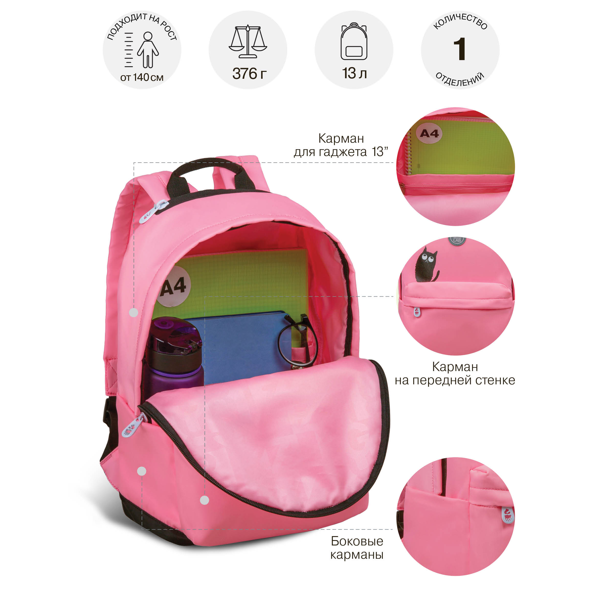 Рюкзак Grizzly для девочки - фото 8