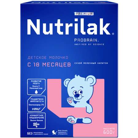 Смесь молочная Nutrilak Premium 4 600г с 18месяцев