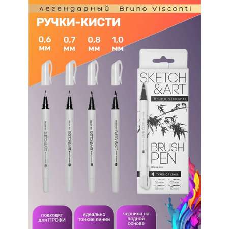 Ручка капиллярная Bruno Visconti 4 шт.