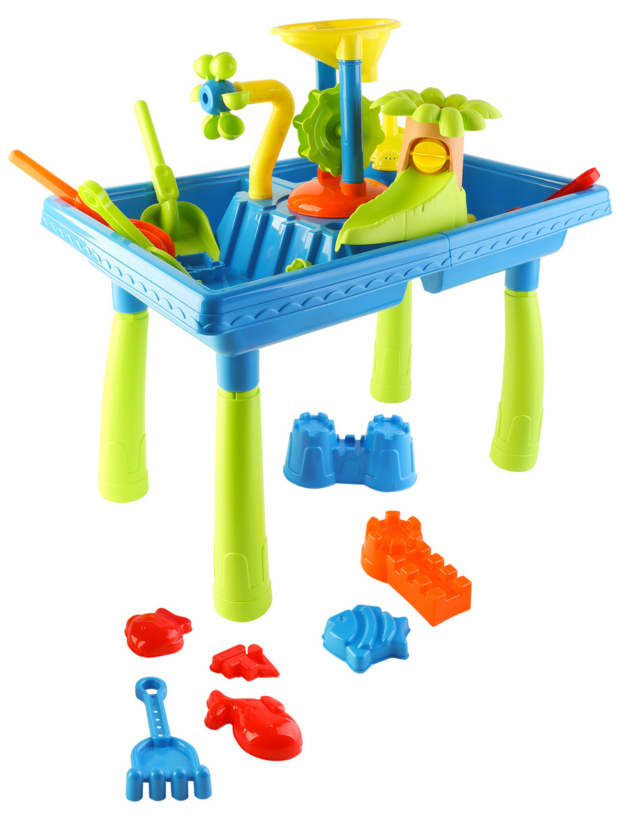 Стол для игр с песком и водой Hualian Toys Три водяные вертушки 56х38х59 см - фото 1