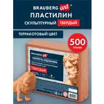 Пластилин Brauberg терракотовый 1 цв.