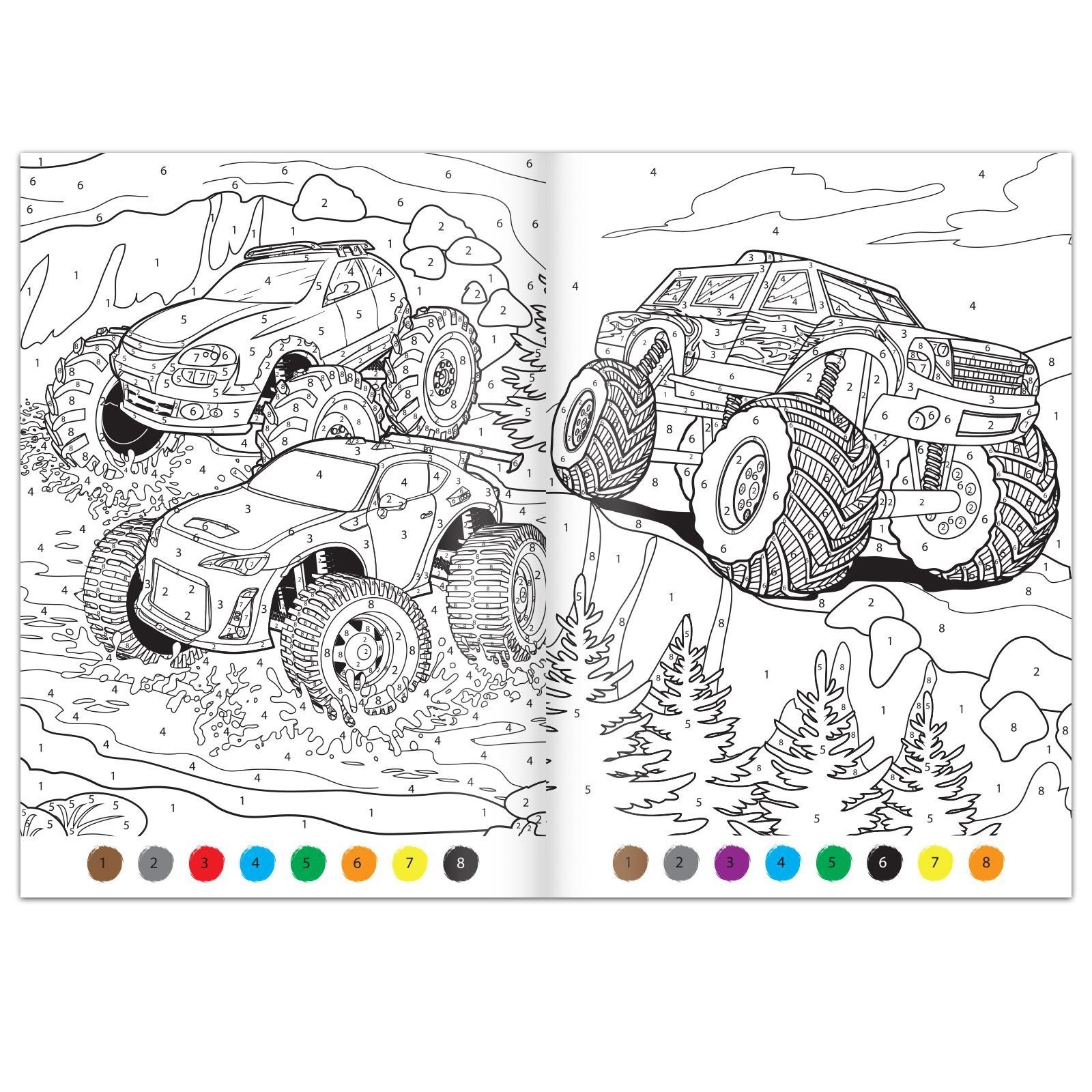 Набор раскрасок Буква-ленд по номерам для мальчиков 4 шт по 16 стр - фото 3