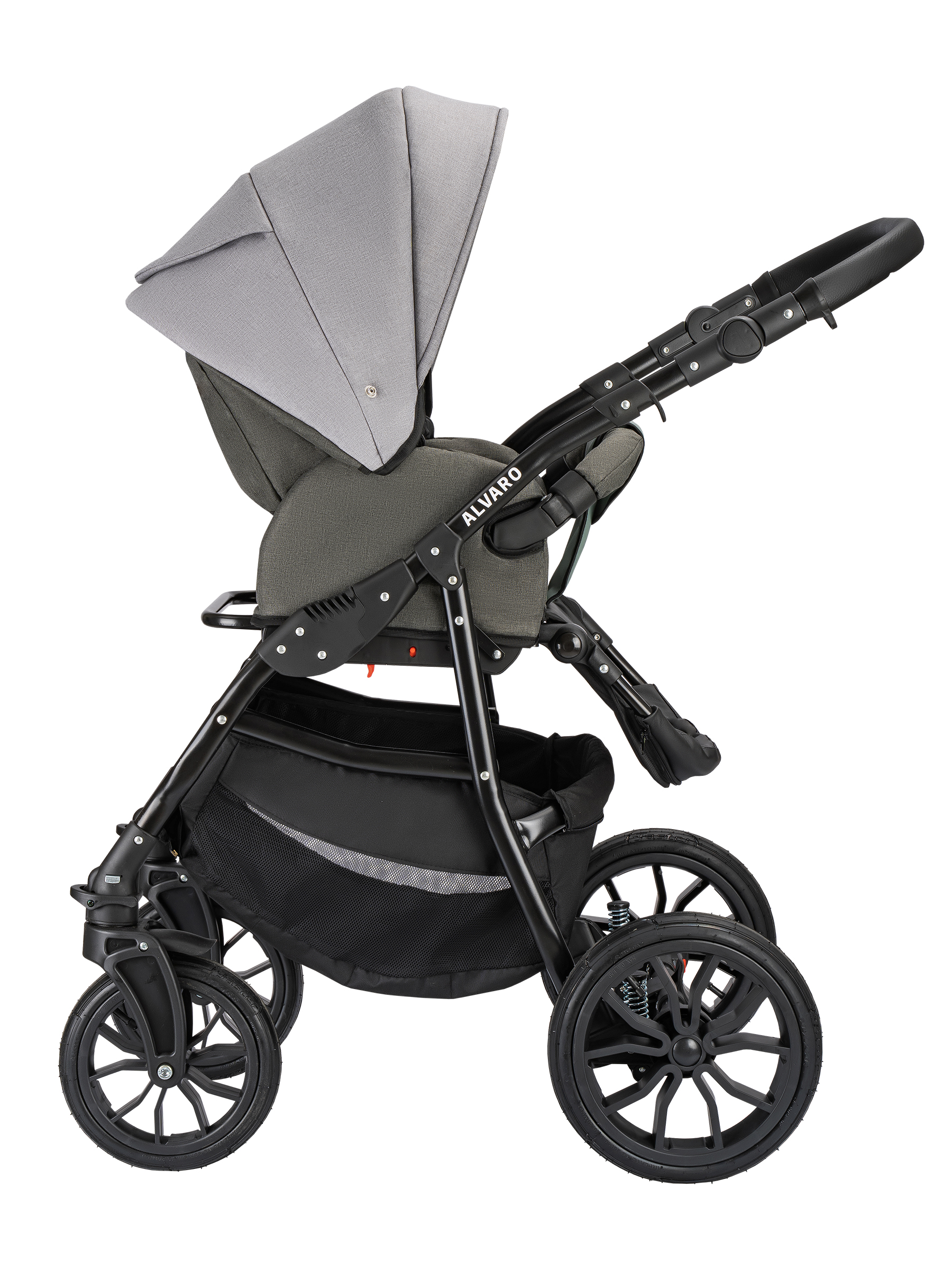 Коляска 3в1 alis Alvaro F 10 серый-шалфей - фото 13