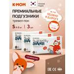 Подгузники K-MOM Premium для новорожденных S (4-8 кг) 3 шт.