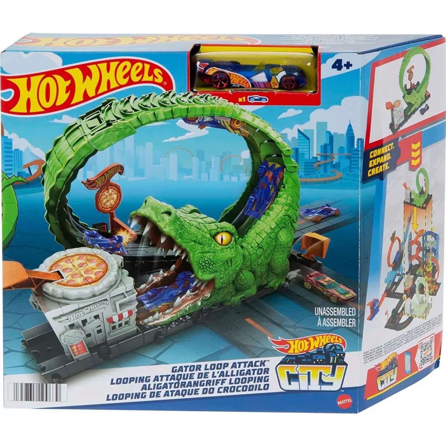 Набор игровой Hot Wheels City Gator Loop Attack HKX39 HDR29 - фото 6