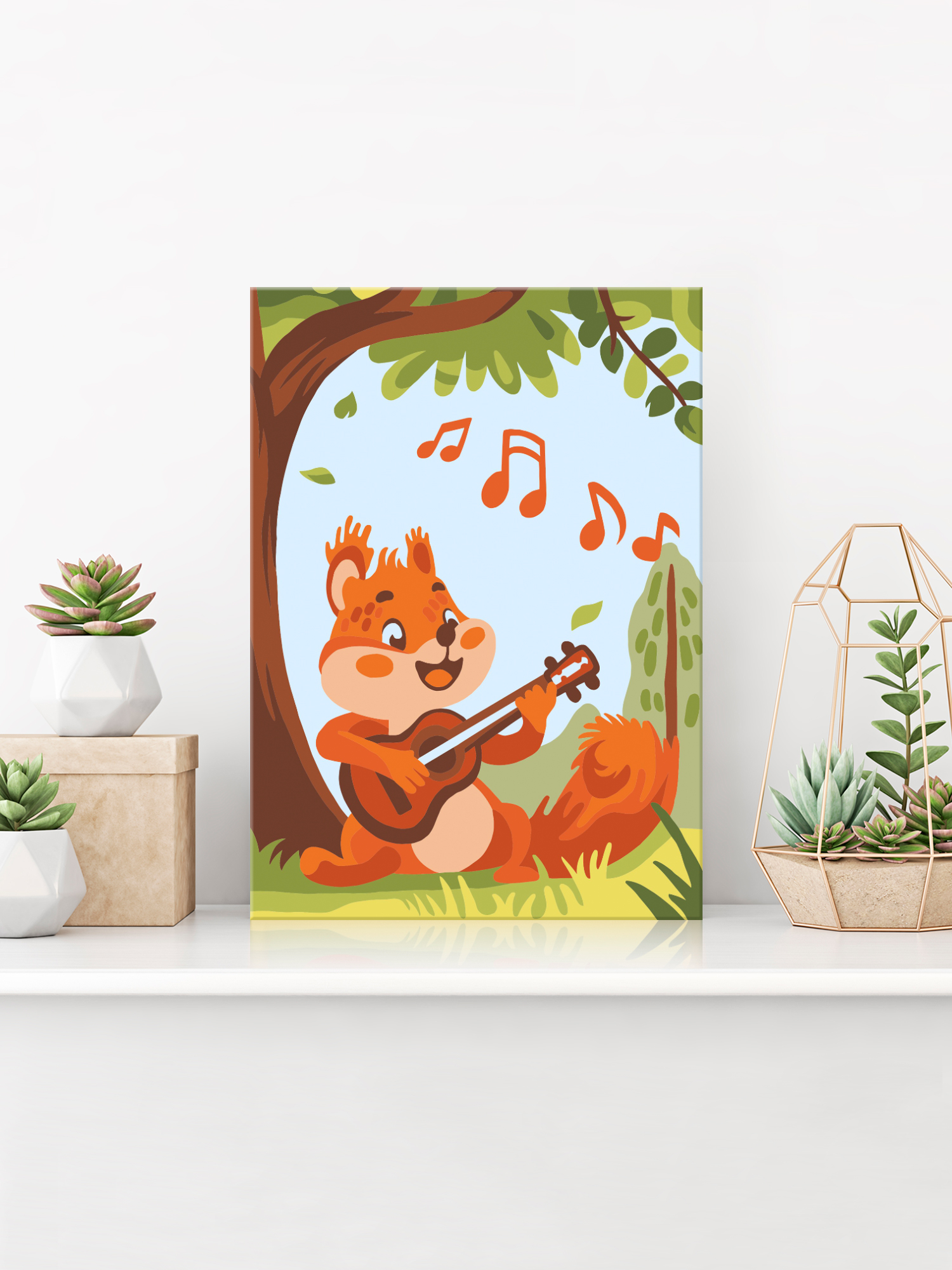 Картина по номерам Hobby Paint Бельчонок-музыкант в ассортименте - фото 3