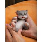 Кукла мини Magic Manufactory Magic Pets Кот реборн серый высота 19 см