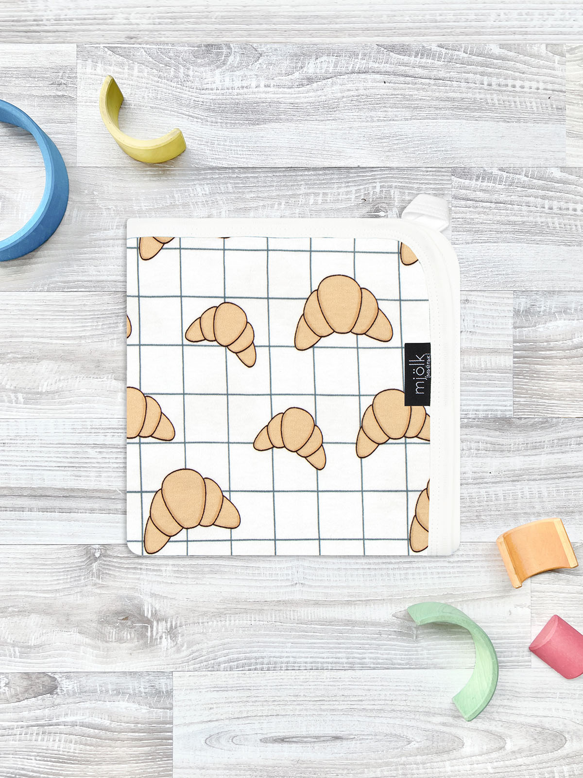 Изображение товара Плед Mjolk Круассаны 80 x 80 см хлопок Изображение товара Плед Mjolk Круассаны 80 x 80 см хлопок