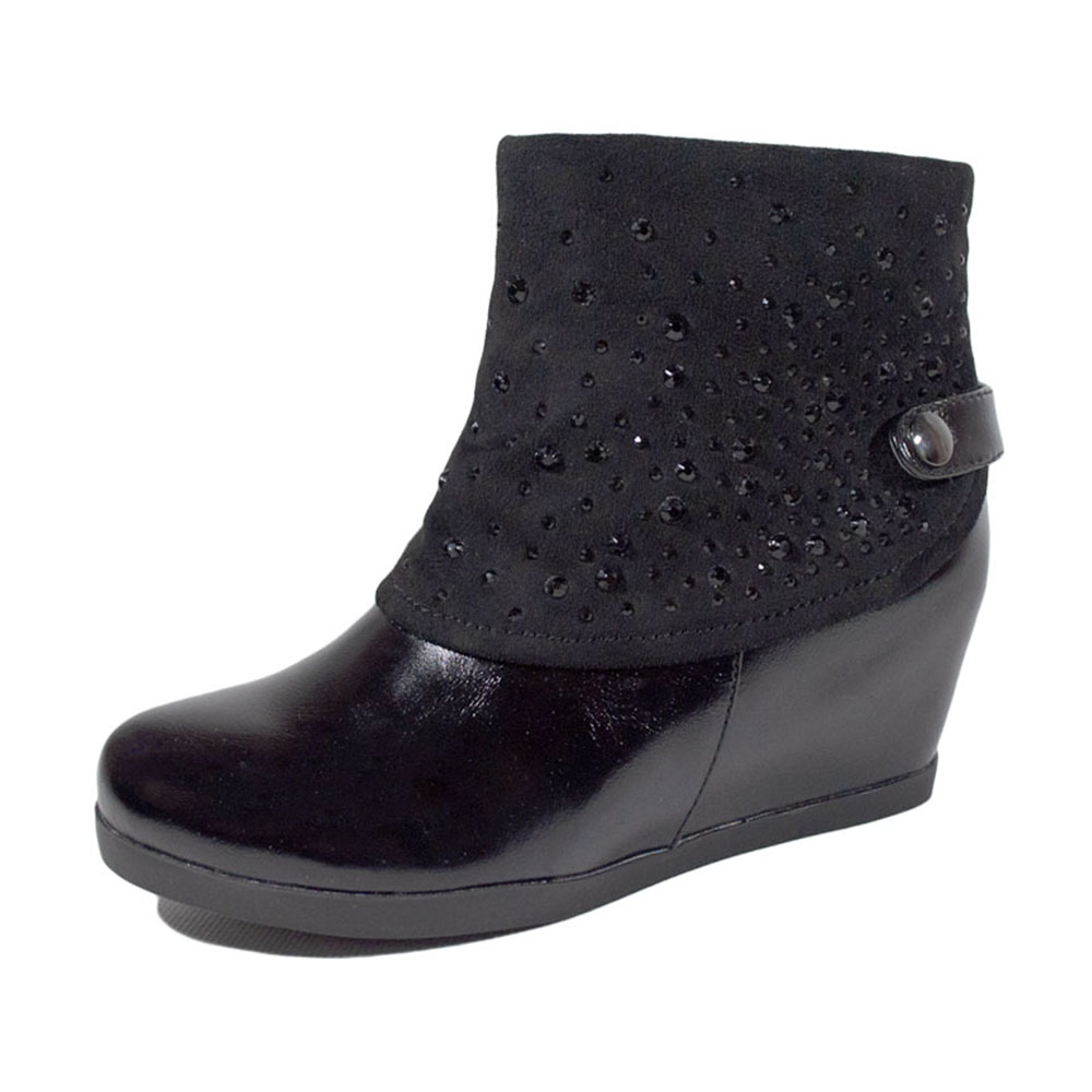 Ботинки Europen 958587/01-01-SV EUROPEN Ботинки для девочки, черный - фото 1