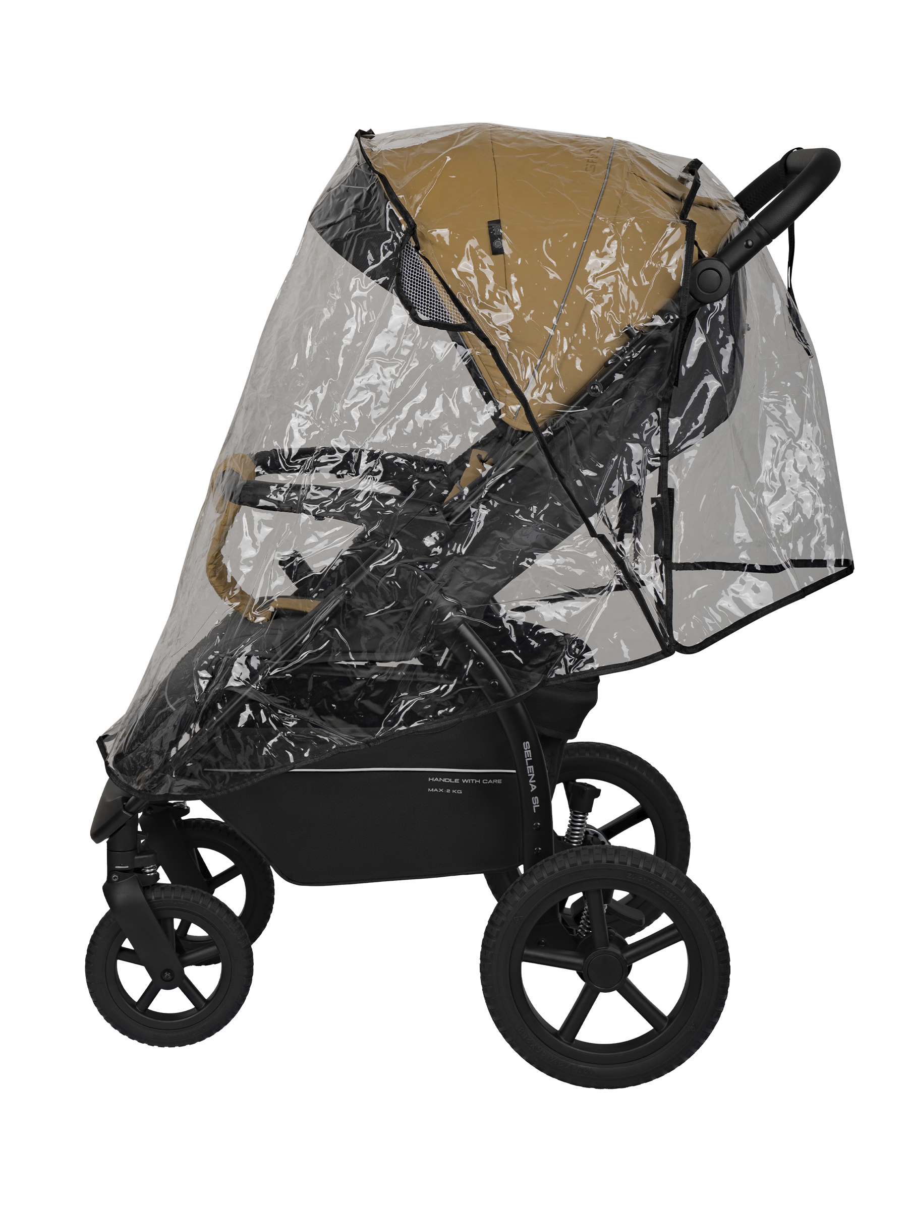 Коляска прогулочная JOVOLA Selena SL, бежевый-серый - фото 11