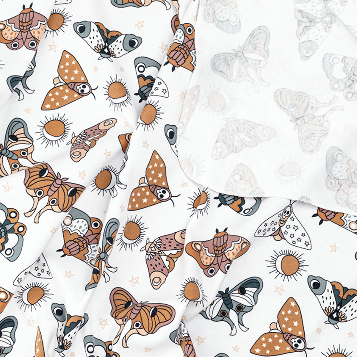 Пелёнка Mjolk Бабочки-Hello Mommy трикотаж 85х120 см 2 шт. - фото 2