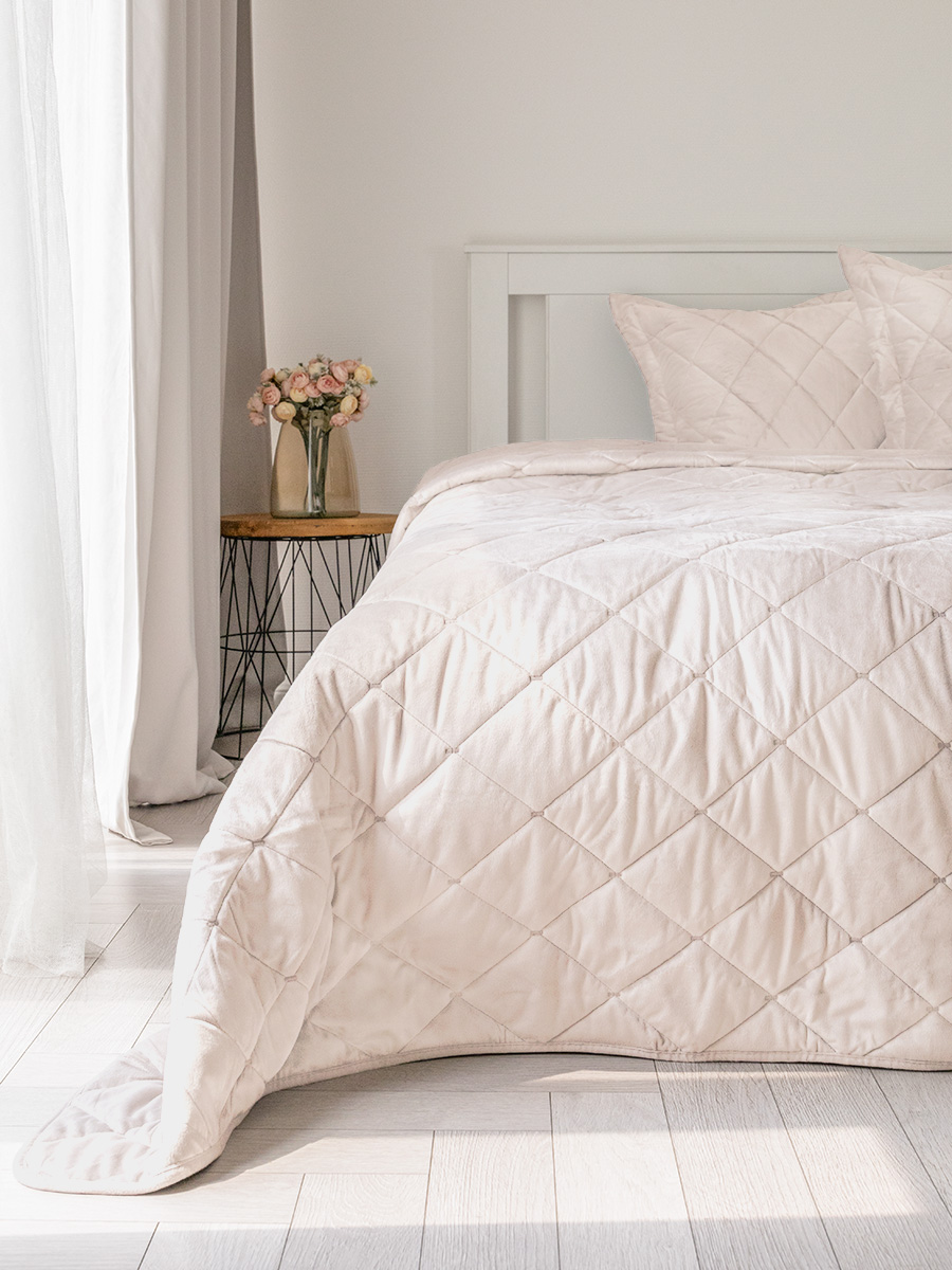 Покрывало DeNASTIA 240 x 240 см велюр - фото 3