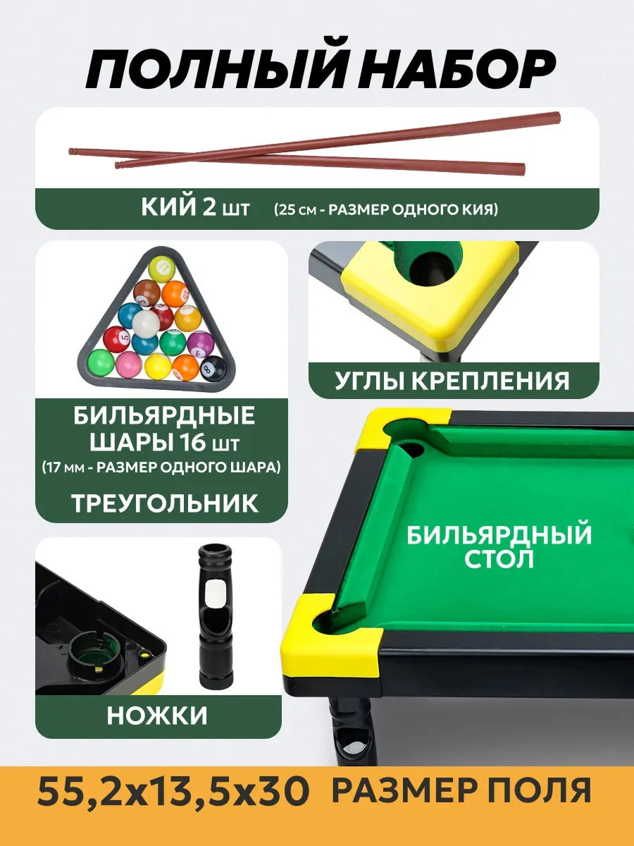 Настольная игра Рыжий кот Бильярд - фото 2