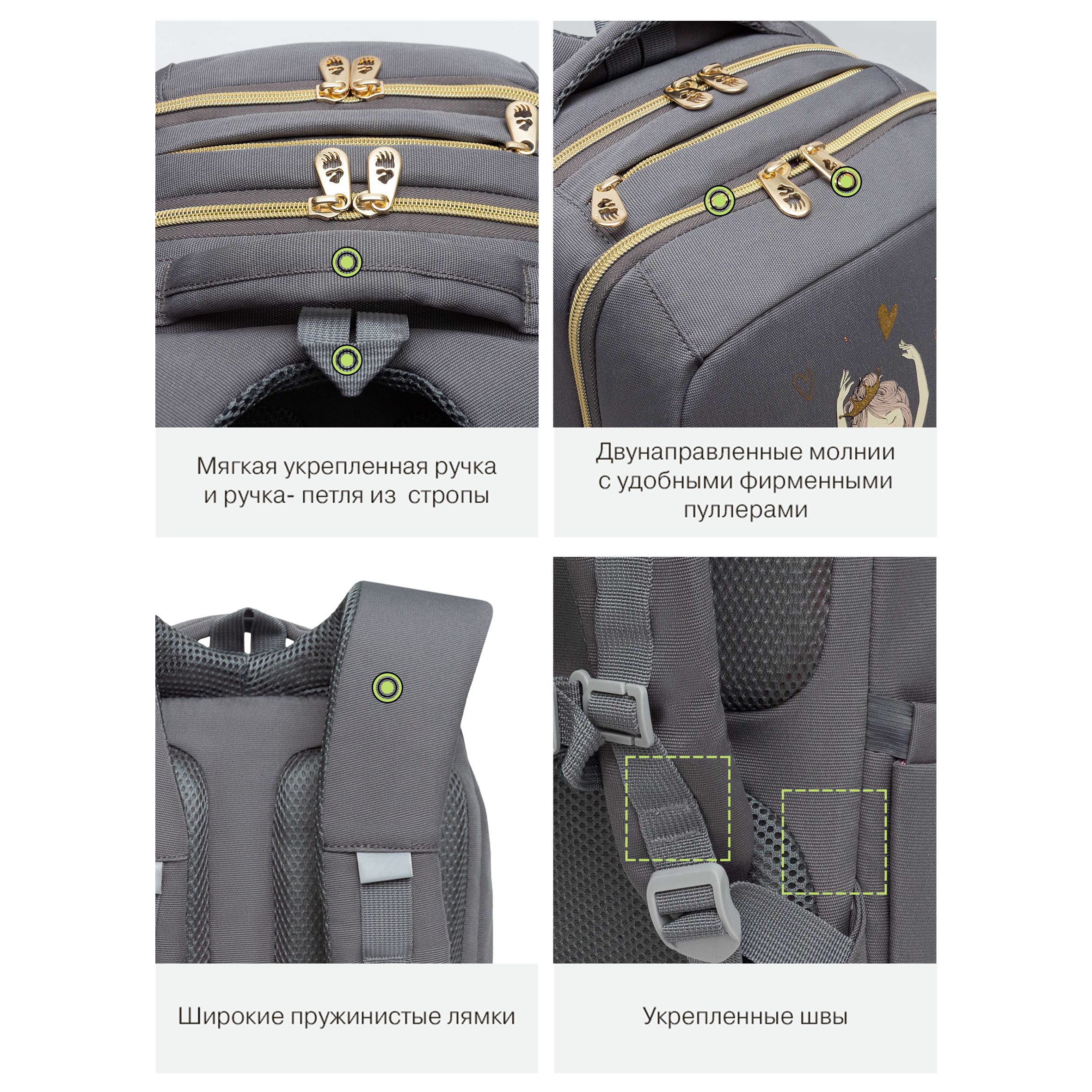 Рюкзак Grizzly для девочки - фото 12