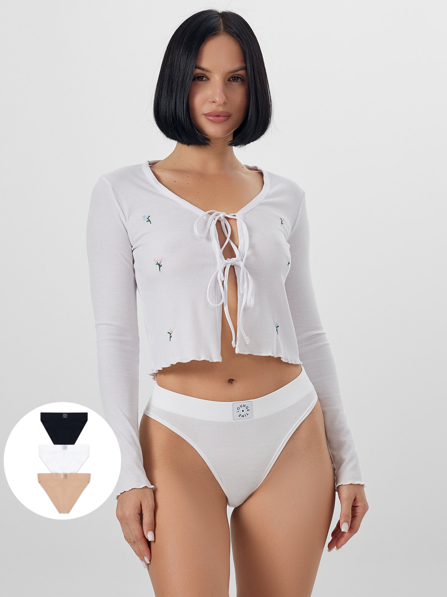 Трусы 3 шт Mark Formelle (Марк Формэль) 412542-3/белый +телесный +черный - фото 1