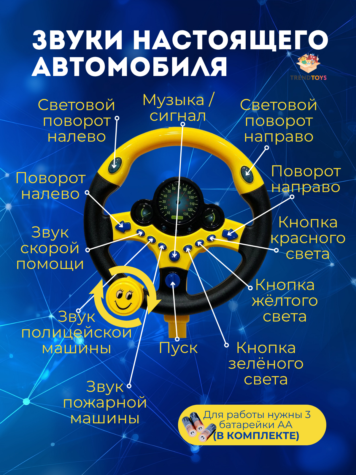 Игрушка TrendToys руль Интерактивный - фото 5