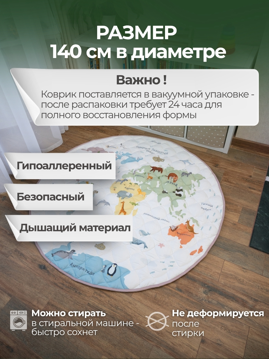 Коврик LampStory Карта мира - фото 12