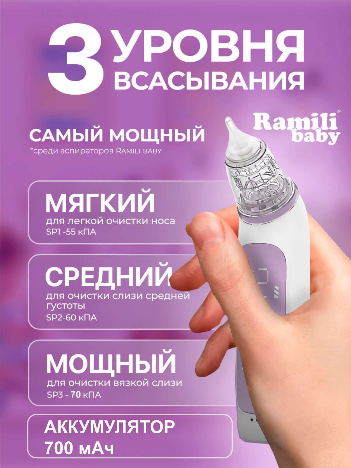 Электронный аспиратор Ramili Medical - фото 3