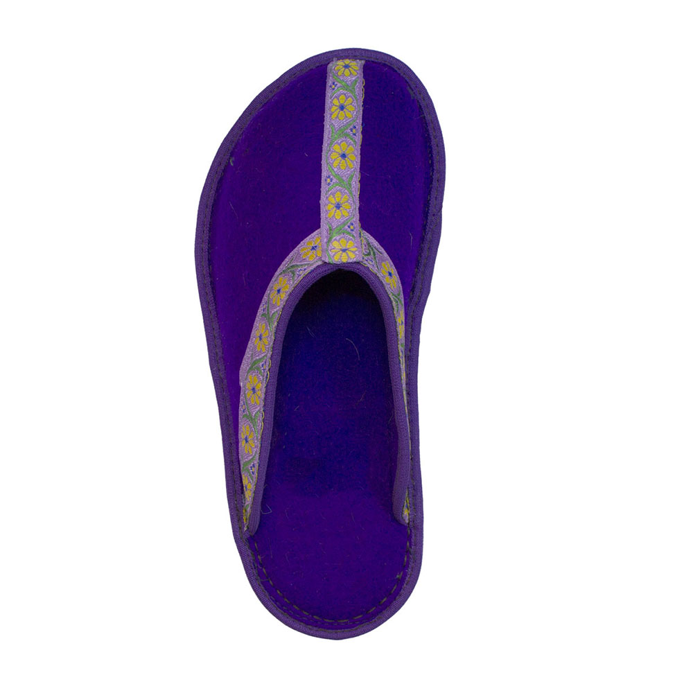 Тапочки BEST.A ТВ20Кваф/п BEST.A Тапочки фиолетовый,желтый цветы - фото 3