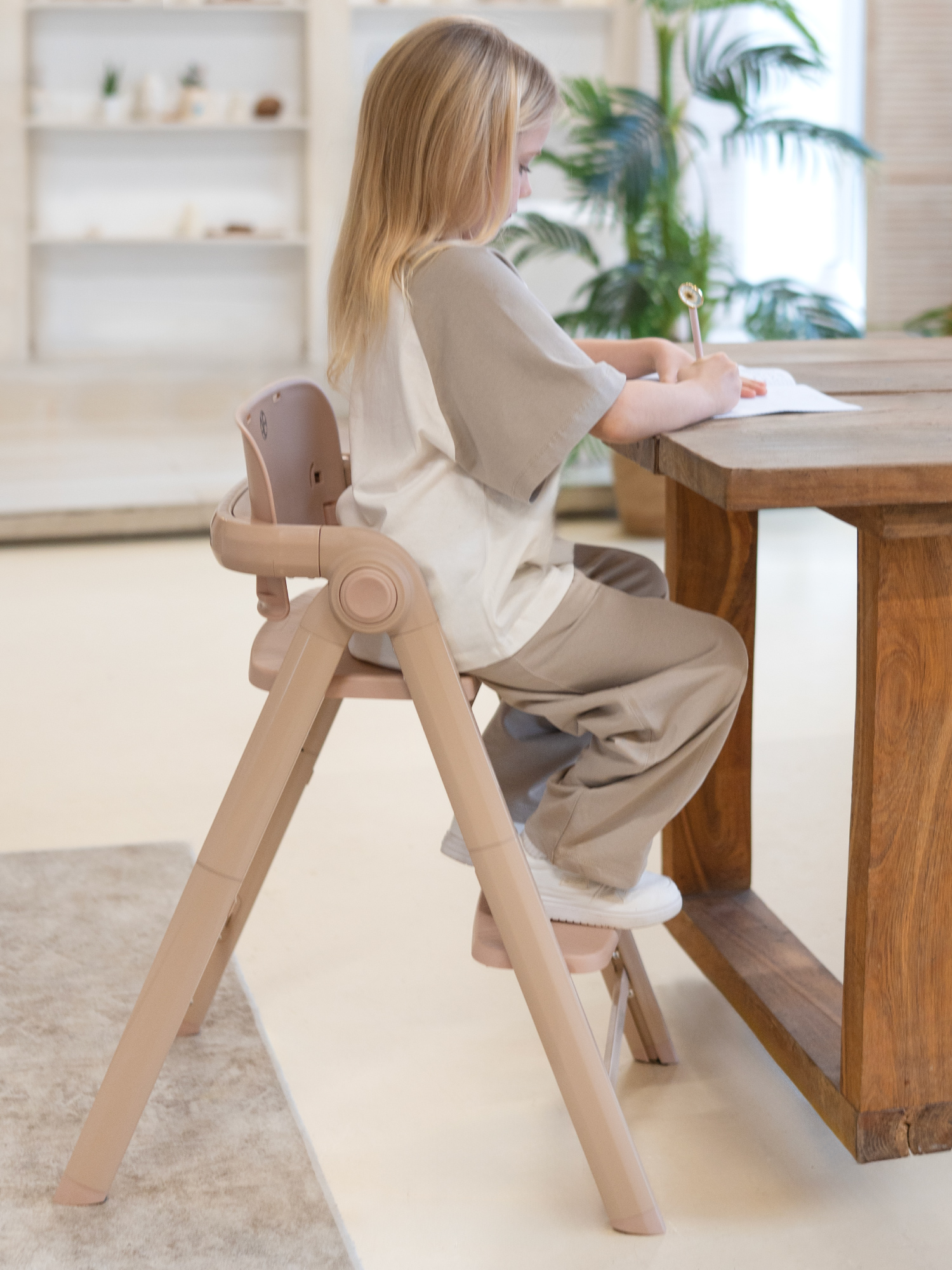 Стульчик для кормления Amarobaby Easy Grow бежевый - фото 22